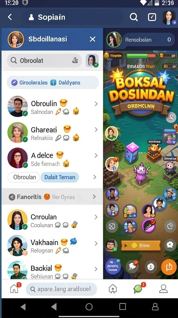 Fitur turnamen yang menambah keseruan bermain.