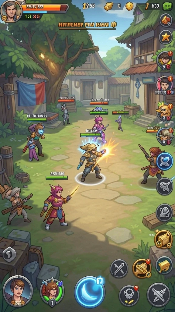 Pemandangan dunia game yang menawan dan detail.