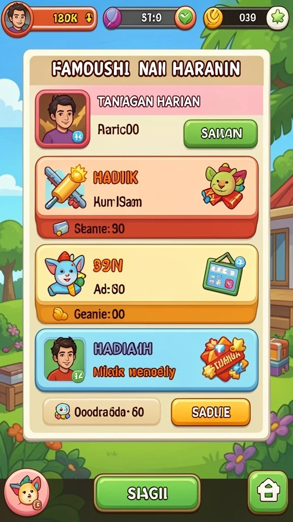 Bonus harian yang menguntungkan bagi pemain.