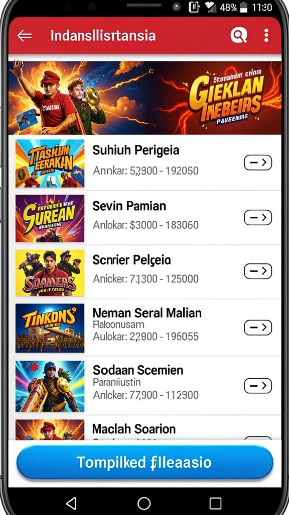Beragam permainan seru tersedia.