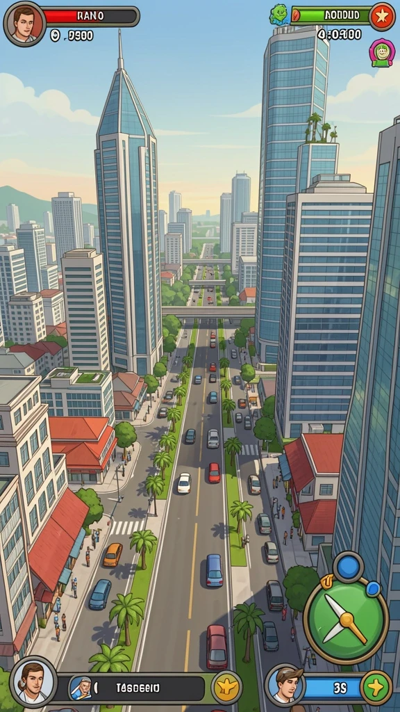 Visual karakter yang penuh warna dan detail.