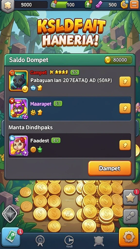 Tantangan level yang menantang dan seru.