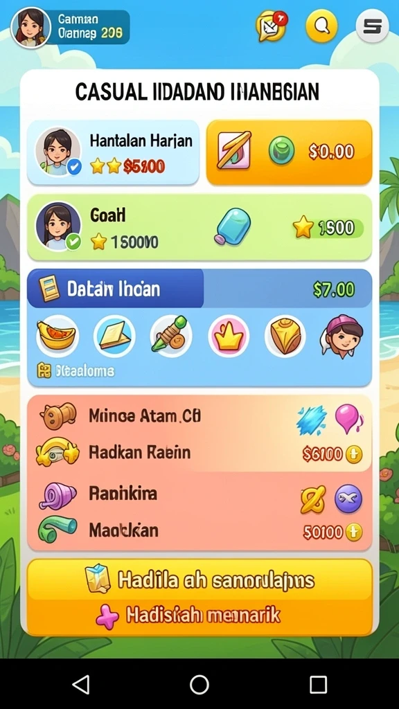 Pemandangan dunia fantasi yang menakjubkan.