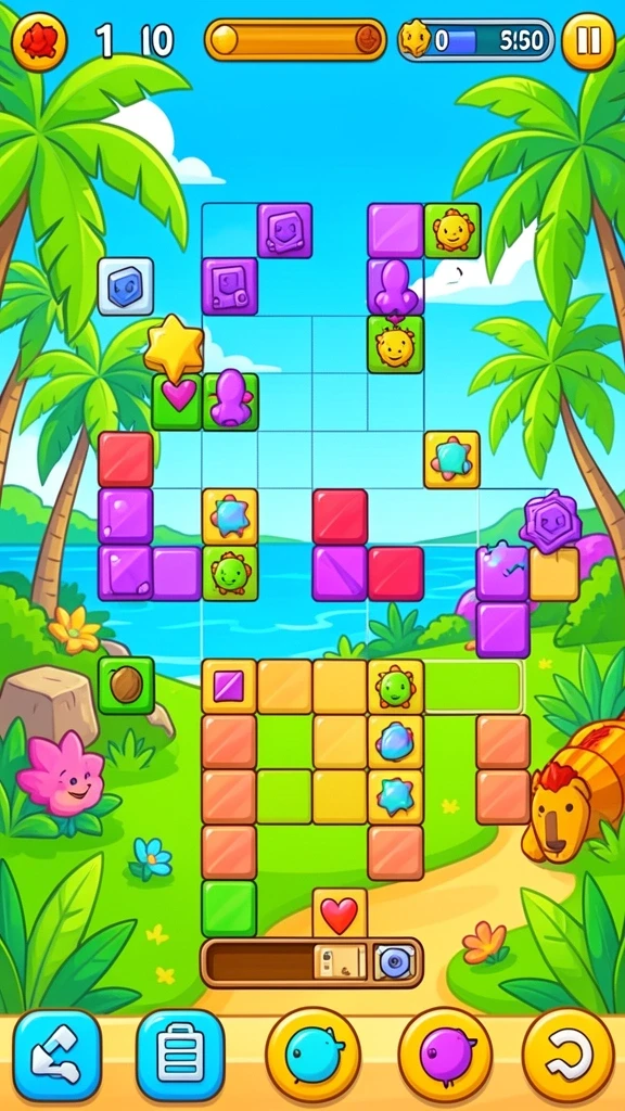 Tangkapan layar memperlihatkan tampilan level menarik.