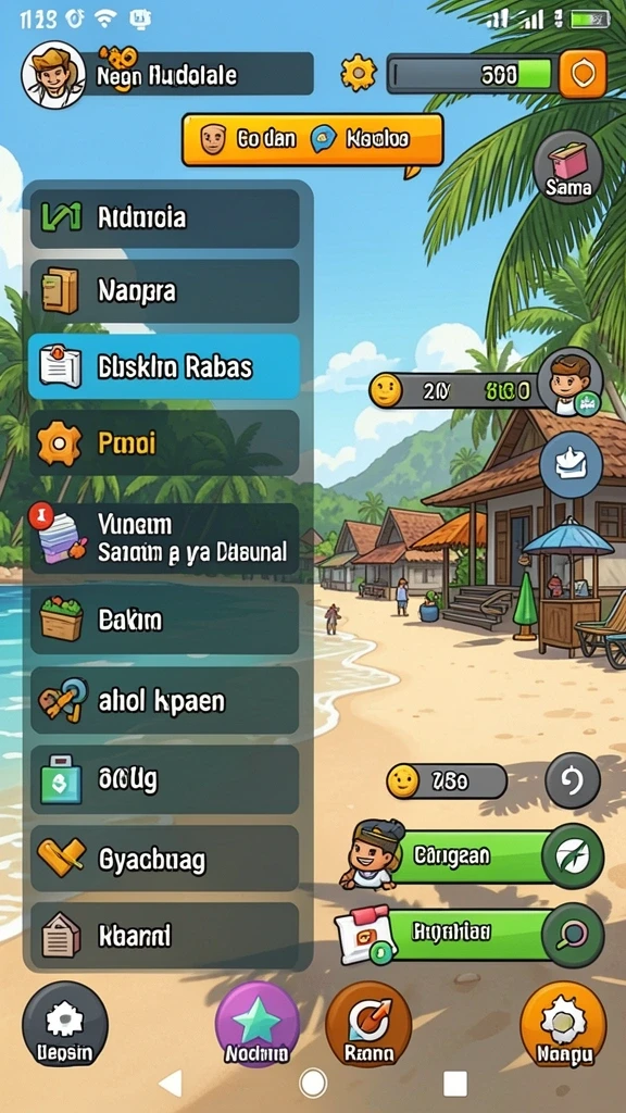 Tampilan utama aplikasi dengan desain yang menarik.