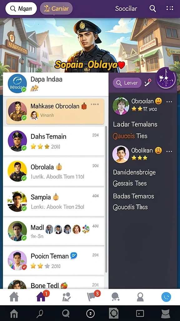 Tantangan seru di setiap level permainan.