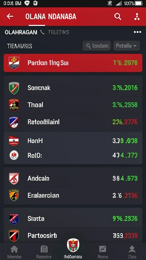 Tangkapan layar menunjukkan pertandingan seru di TIMNAS4D.